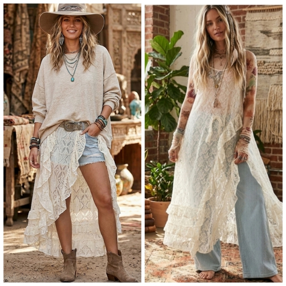 Bohemian Lace Maxi Slip Top